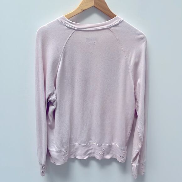 Zadig & Voltaire Destroyed Rock Sweatshirt Size S in Pink - Picture 5 of 13